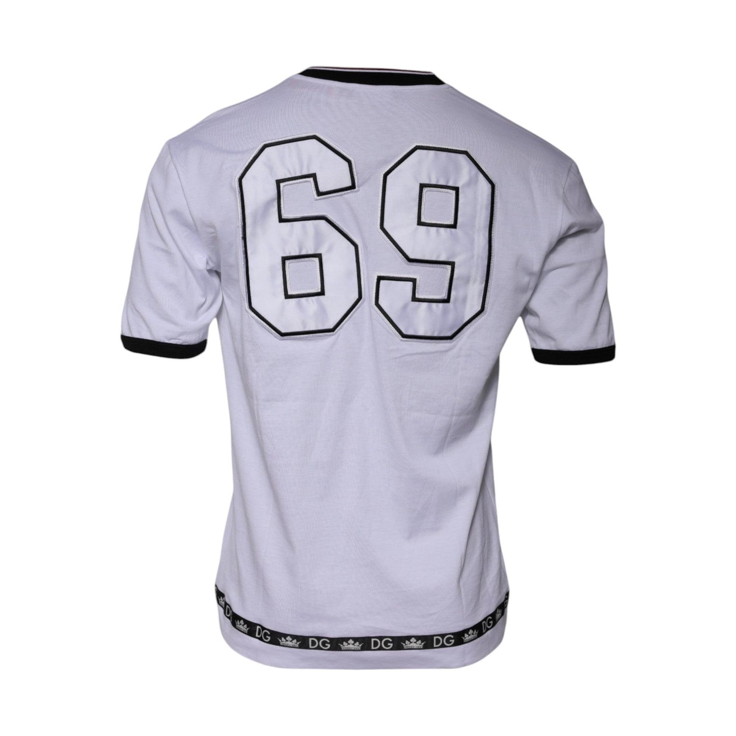 Dolce & Gabbana White Jersey Crew Neck Short Sleeves T-shirt