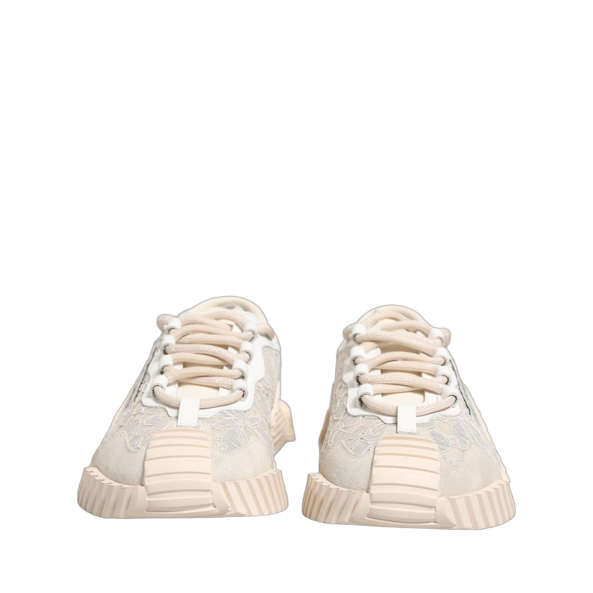 Dolce & Gabbana White Lace NS1 Low Top Sneaker Sports Shoes
