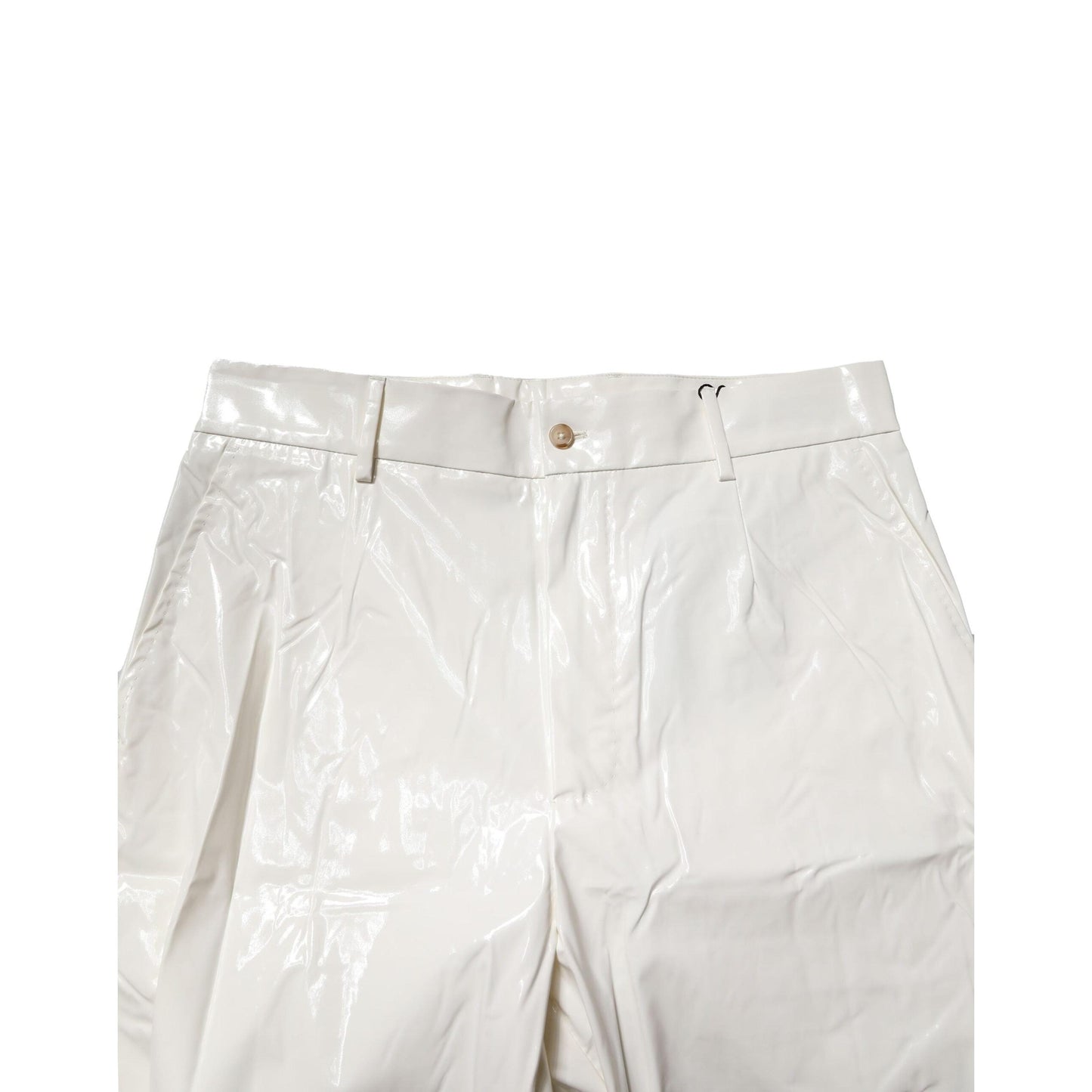 Dolce & Gabbana White Nylon Tapered Dress Men Pants