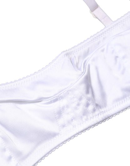 Dolce & Gabbana White Semi-Pad Underwire Balconette Bra Underwear