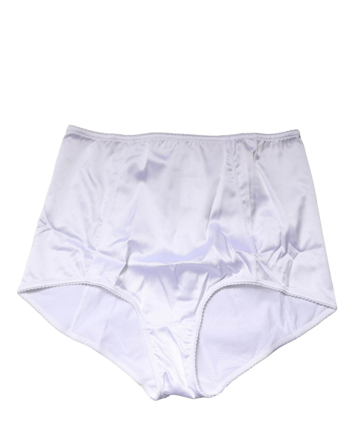 Dolce & Gabbana White Silk Blend High Waist Girdle Panty Underwear