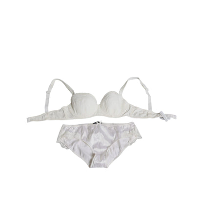 Dolce & Gabbana White Silk Women's Underwear Set