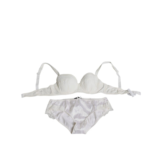 Dolce & Gabbana White Silk Women's Underwear Set