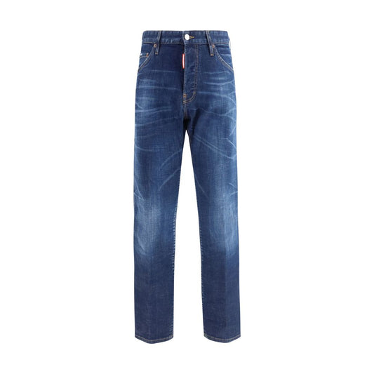 Dsquared² Blue Cotton Slim Fit Jeans