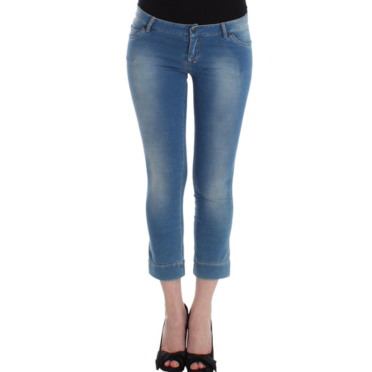Ermanno Scervino Beachwear Blue Jeans Capri Pants Cropped