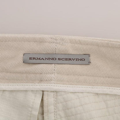Ermanno Scervino Beige Slim Jeans Corduroy Skinny Pants