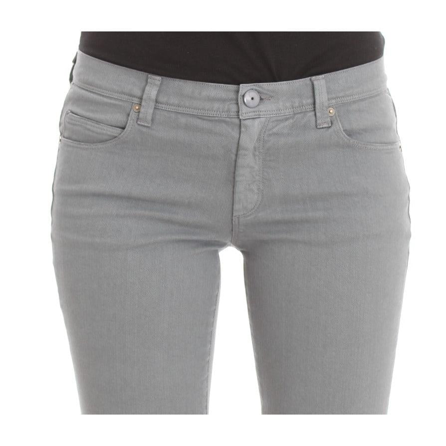 Ermanno Scervino Blue Cotton Blend Slim Fit Bootcut Jeans