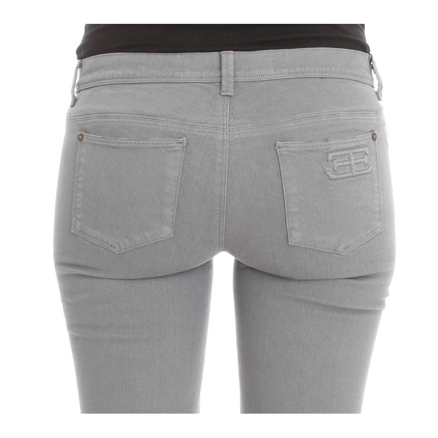 Ermanno Scervino Blue Cotton Blend Slim Fit Bootcut Jeans