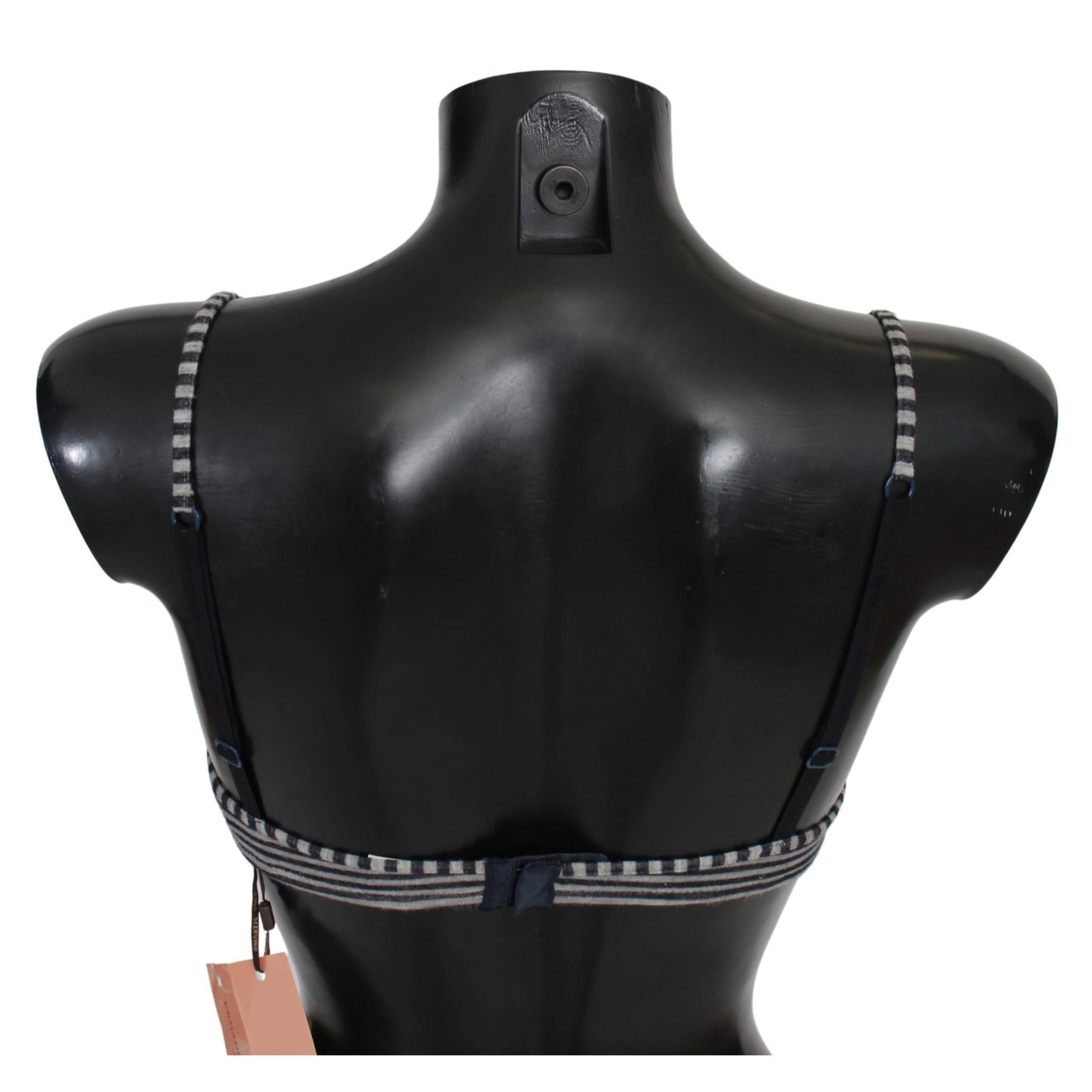 Ermanno Scervino Blue Stripes Lace Reggiseno Bra Underwear