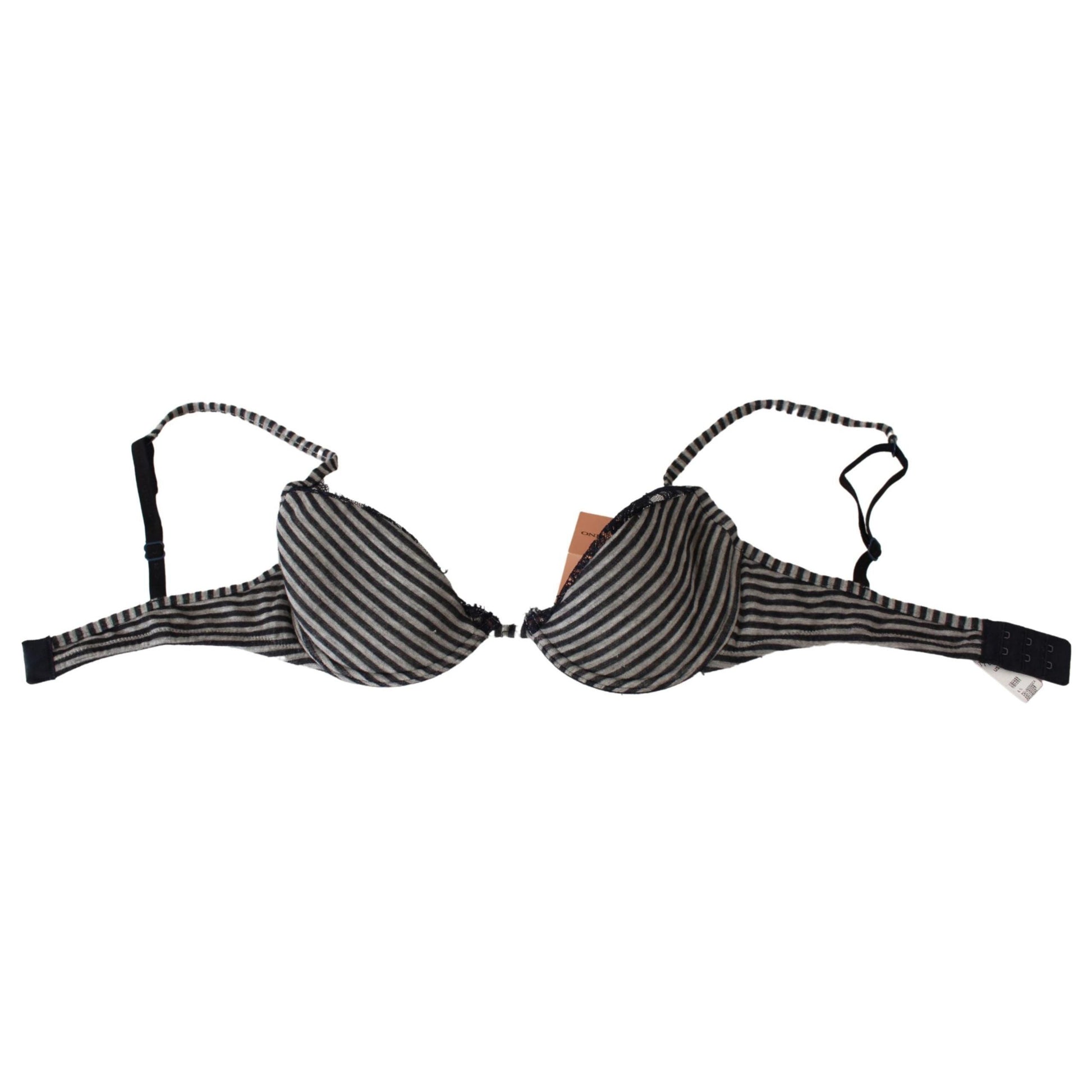 Ermanno Scervino Blue Stripes Lace Reggiseno Bra Underwear