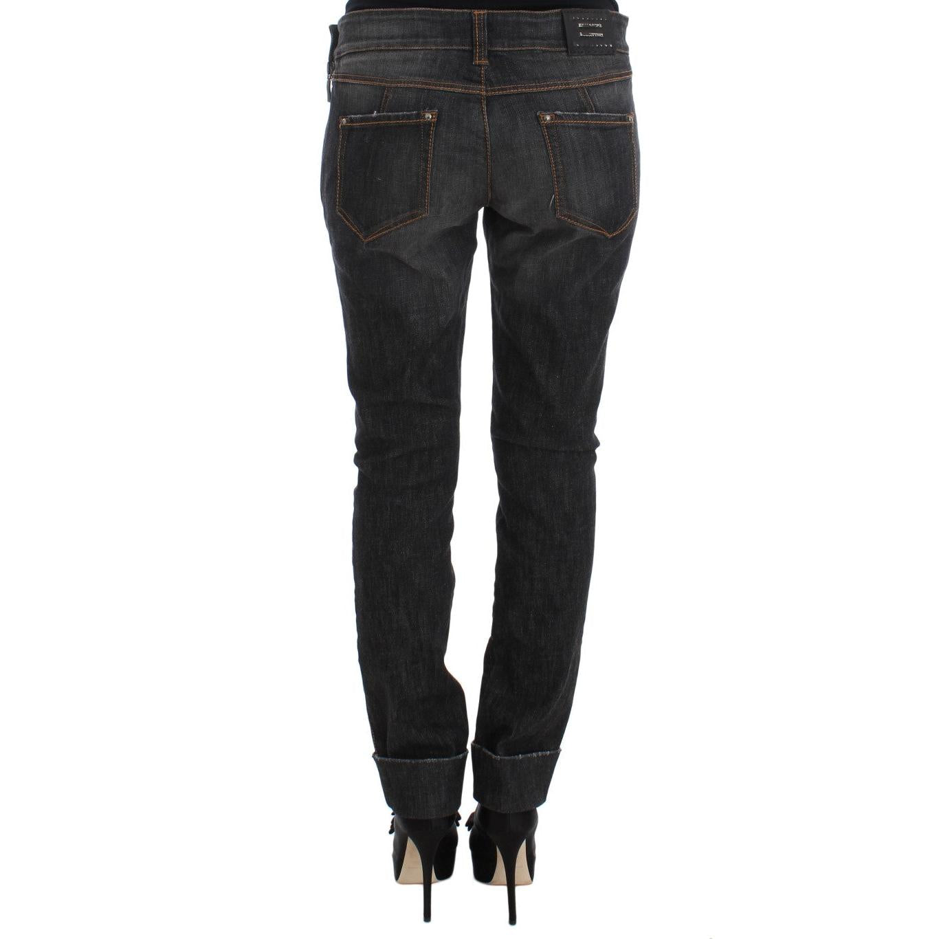 Ermanno Scervino Gray Cotton Slim Fit Denim Jeans