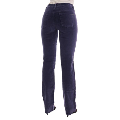 Ermanno Scervino Purple Corduroy Stretch Bootcut Pants