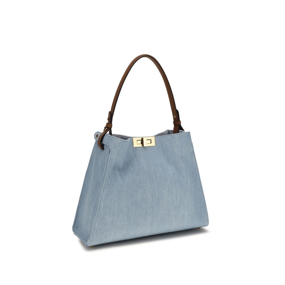 Fendi Blue Cotton Handbag