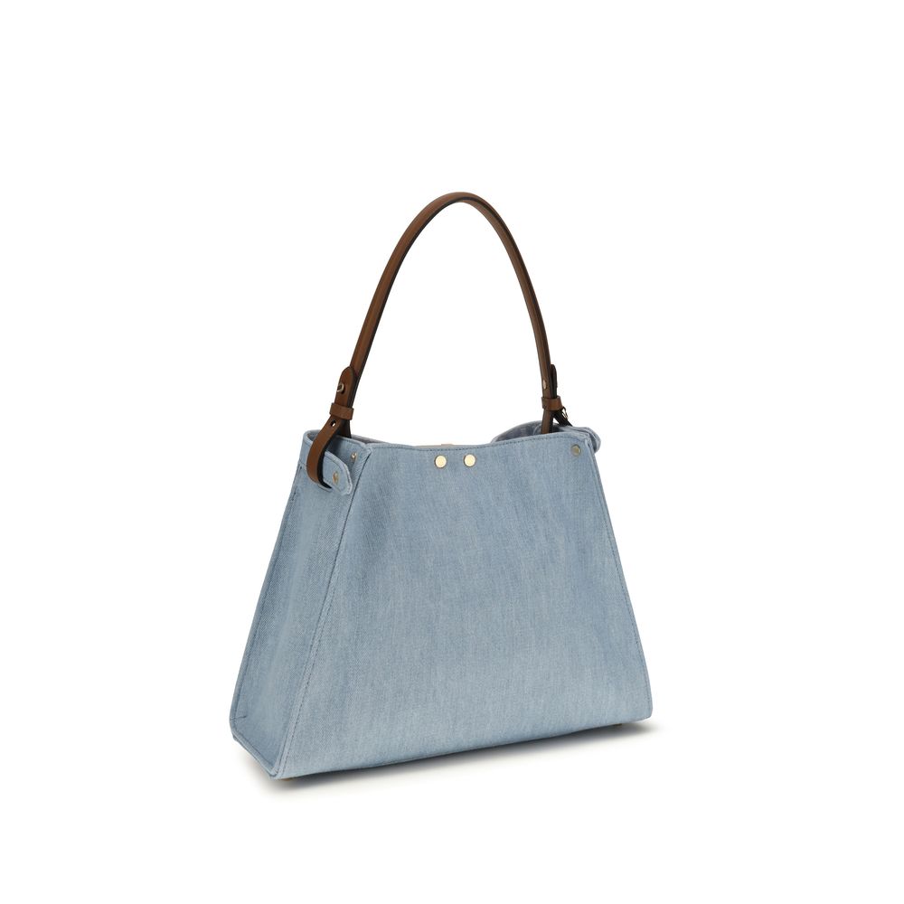 Fendi Blue Cotton Handbag