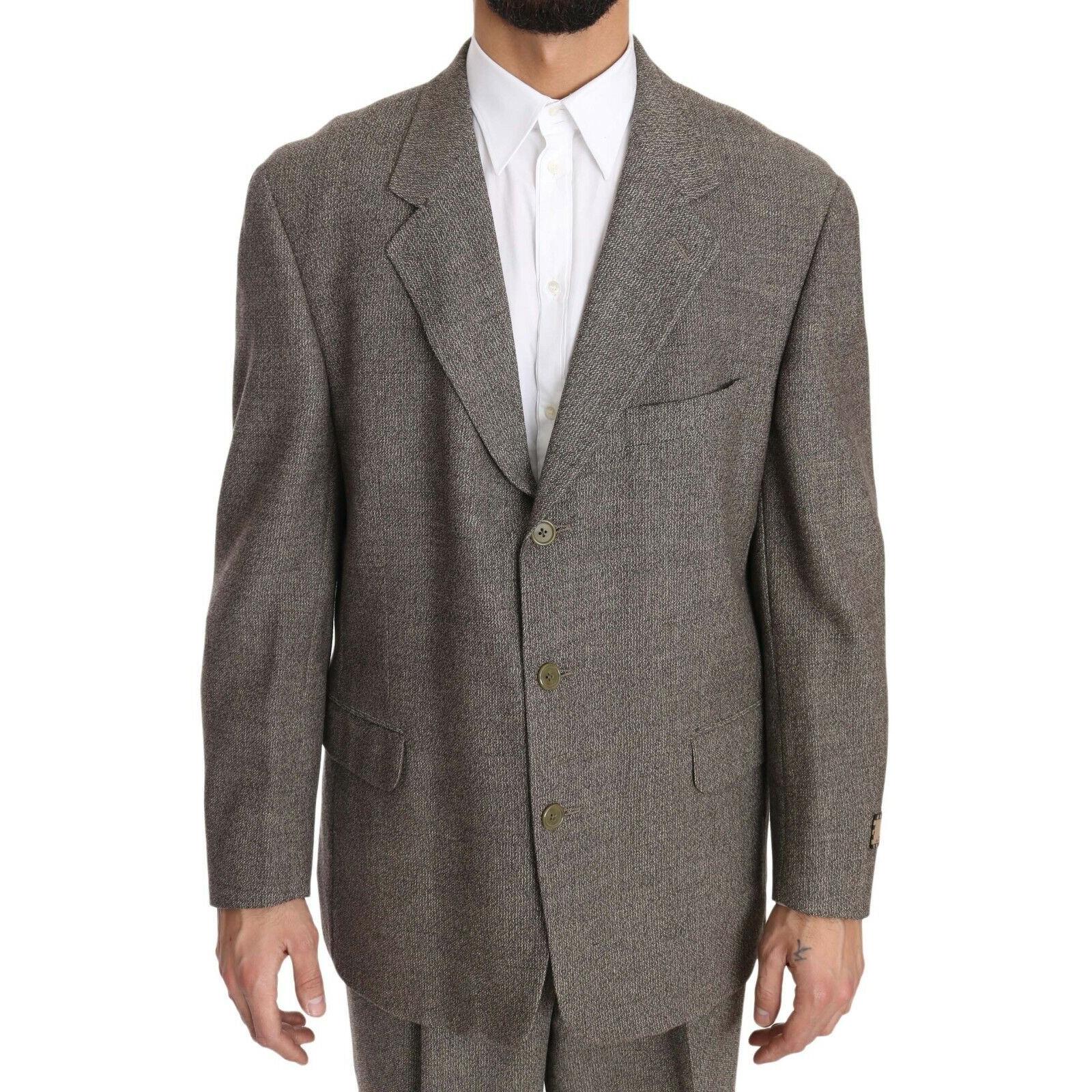 Fendi Brown Wool Regular Single Breasted Suit