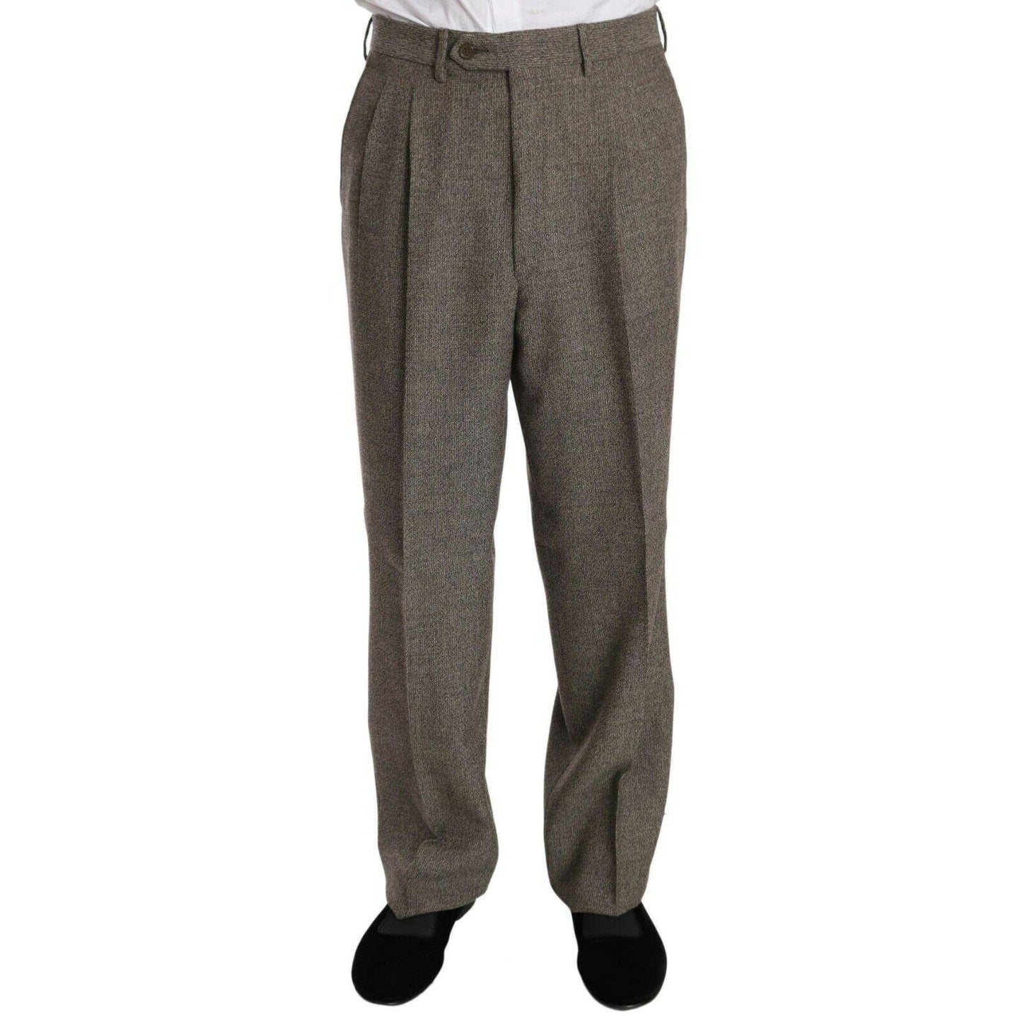 Fendi Brown Wool Regular Single Breasted Suit