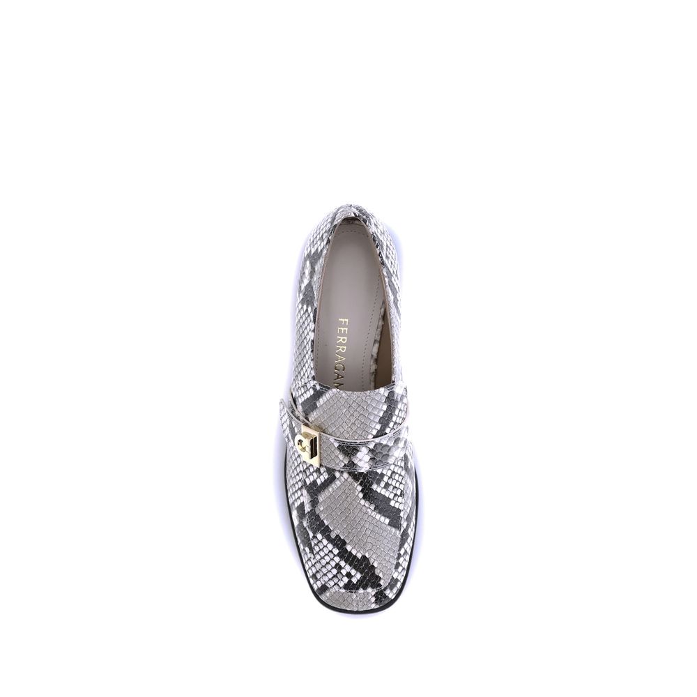 Ferragamo Python print leather Loafers
