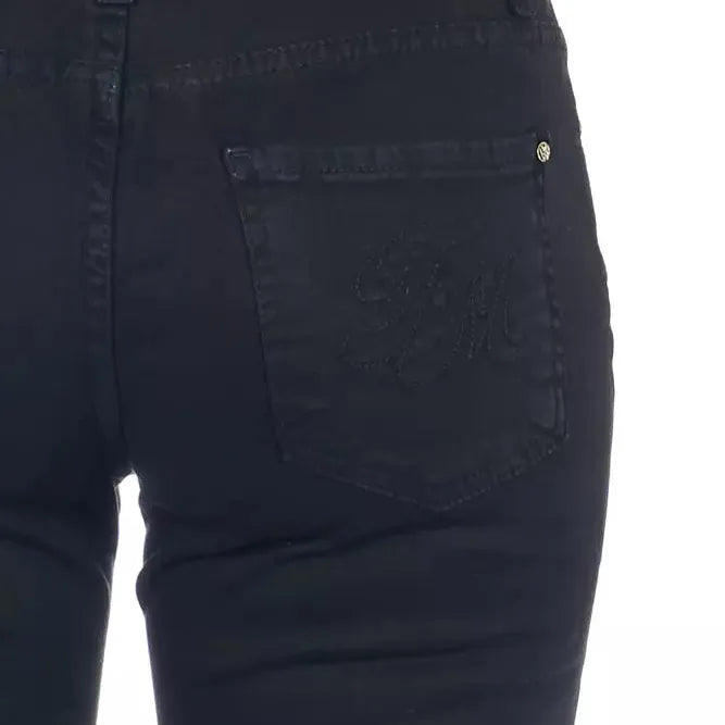 Frankie Morello Black Cotton Women's Jeans
