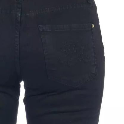 Frankie Morello Black Cotton Women's Jeans