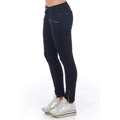 Frankie Morello Black Cotton Women's Jeans