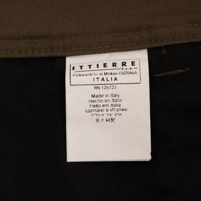 GF Ferre Green Cotton Stretch Comfort Fit Pants