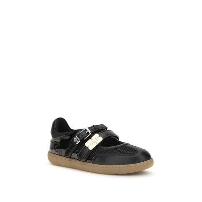 Ganni Black Polyester Ballet Flats