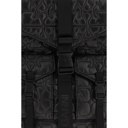 Ganni Black Recycled Polyamide Backpack