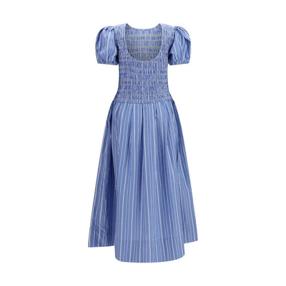 Ganni Blue Cotton Casual Dress