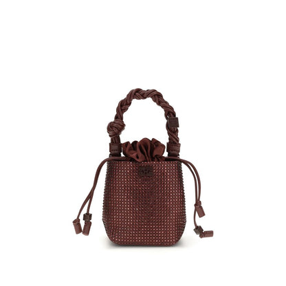 Ganni Bordeaux Recycled Polyester Handbag