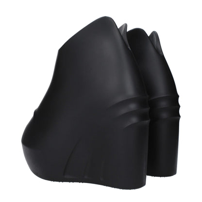 Givenchy Black Cotton Wedges Sandals