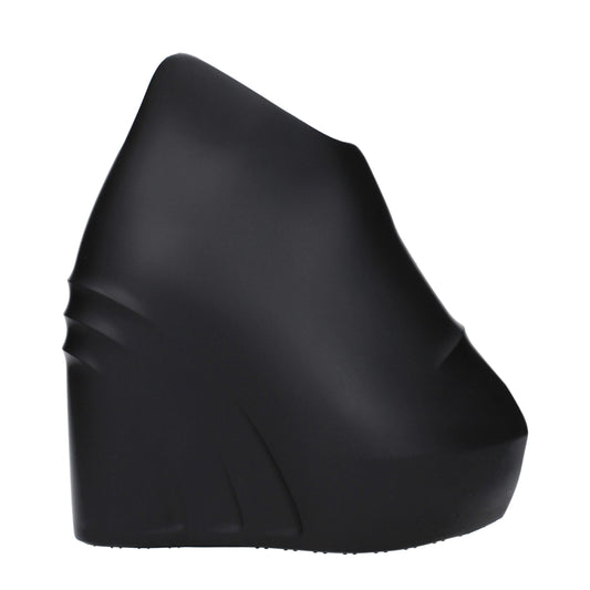 Givenchy Black Cotton Wedges Sandals
