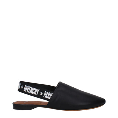 Givenchy Black Leather Slides