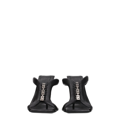 Givenchy Black Leather Stiletto Heels Sandals