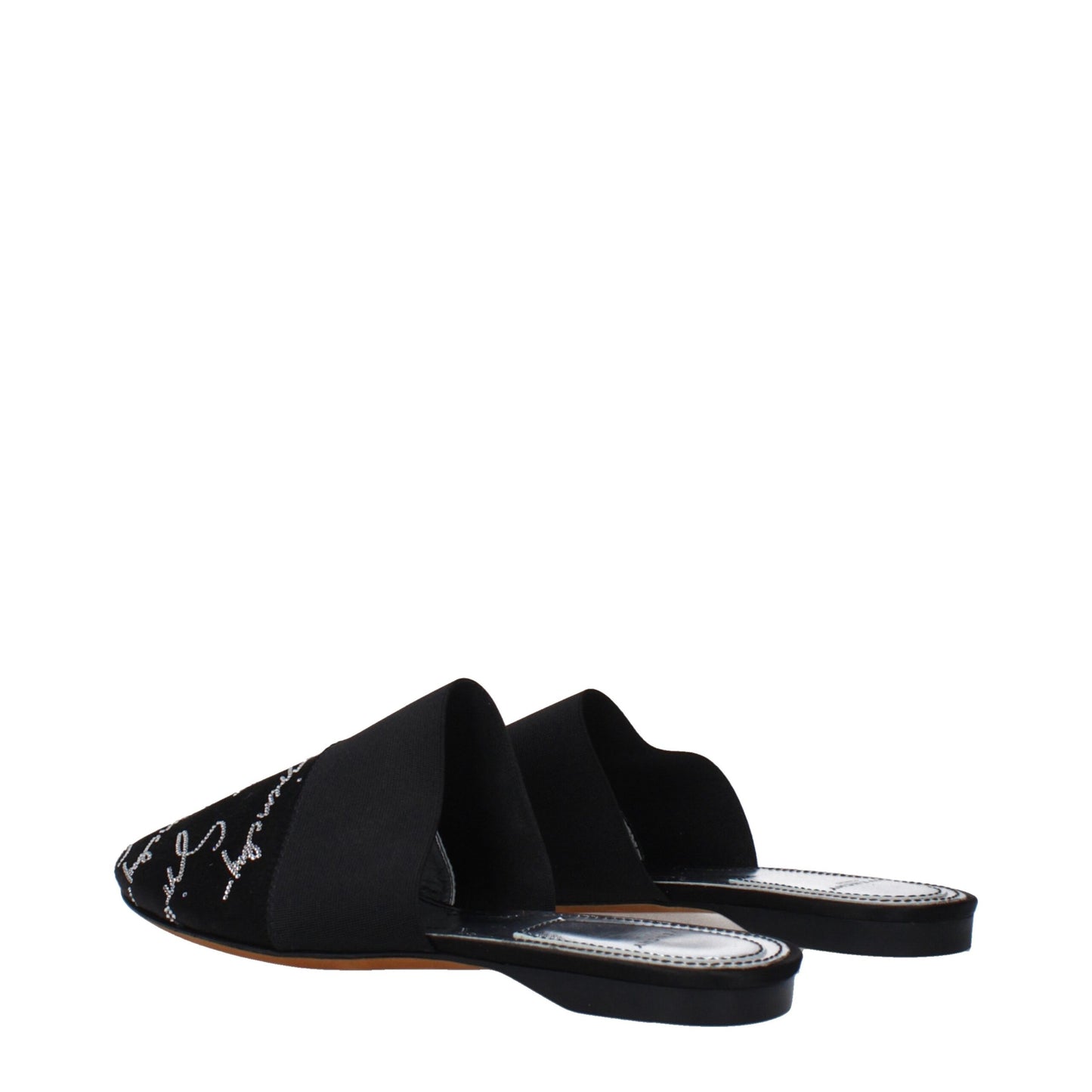 Givenchy Black Satin Slippers Sandals