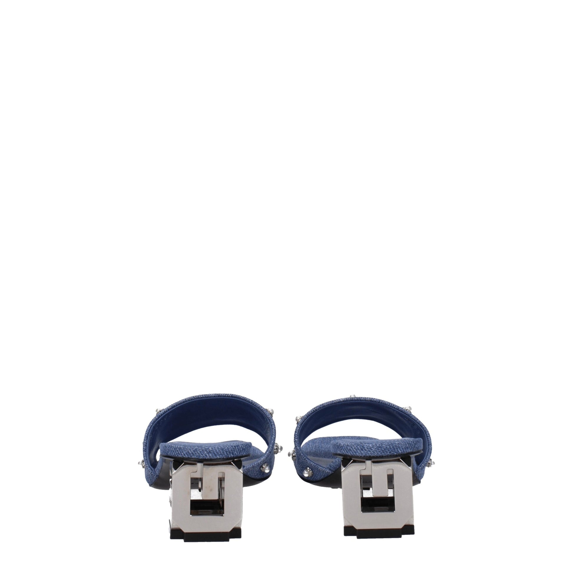 Givenchy Blue Fabric Flat Sandals