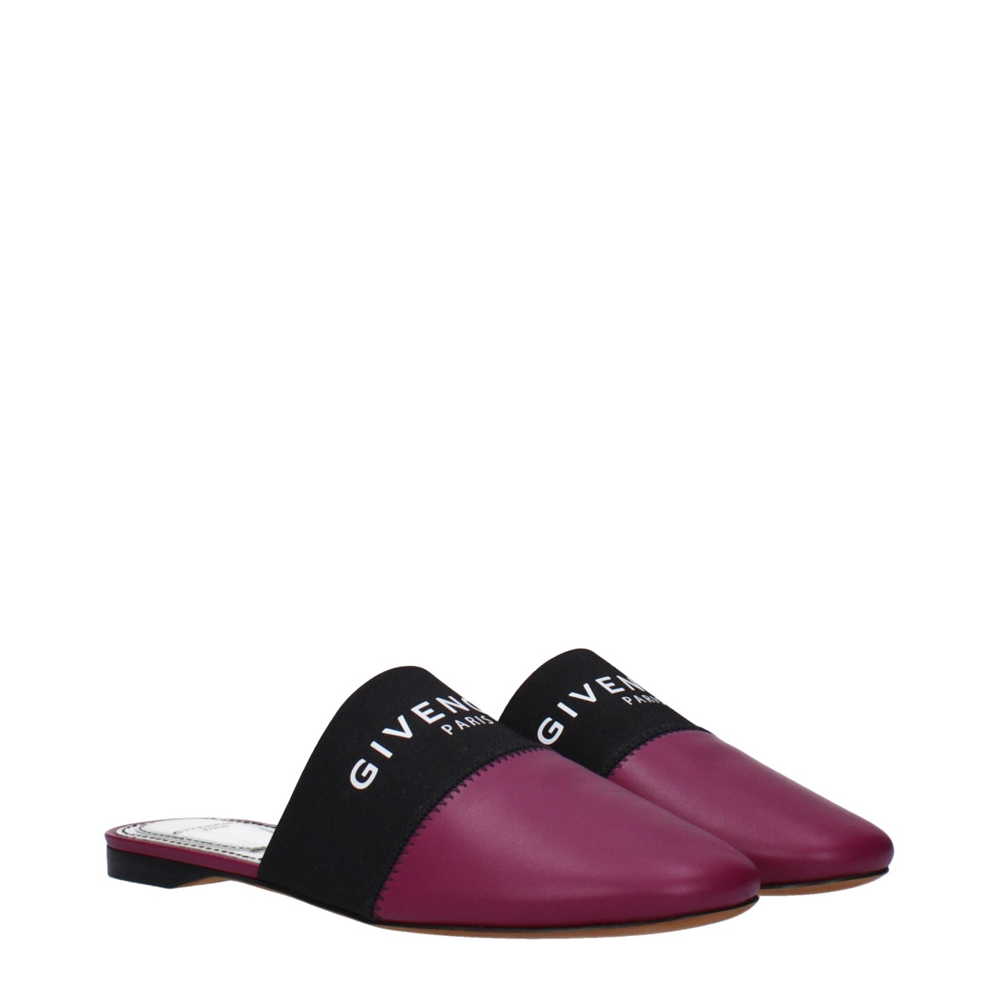 Givenchy Purple Leather Slippers Sandals