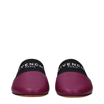 Givenchy Purple Leather Slippers Sandals