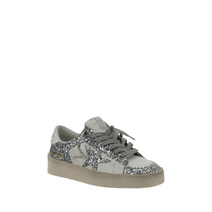 Golden Goose Gray Calf Leather Bos Taurus Low Top Sneakers