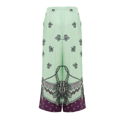 Gucci Green Silk Casual Pants