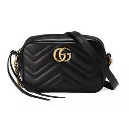 Gucci sort læder crossbody taske til dame