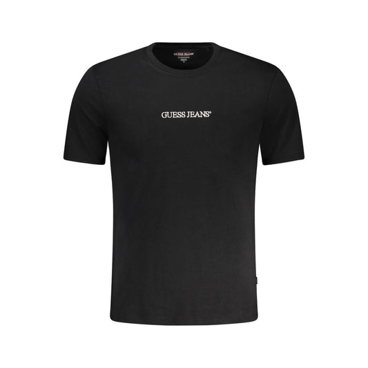 Guess Jeans Black Cotton Men T-Shirt
