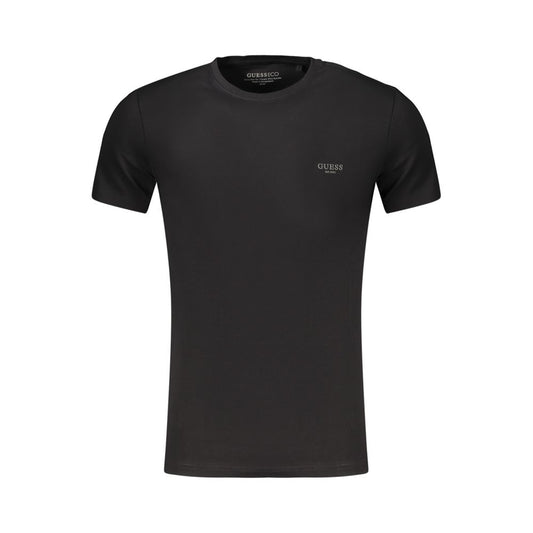 Guess Jeans Black Cotton Mens T-Shirt