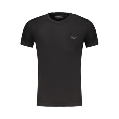 Guess Jeans Black Cotton Mens T-Shirt
