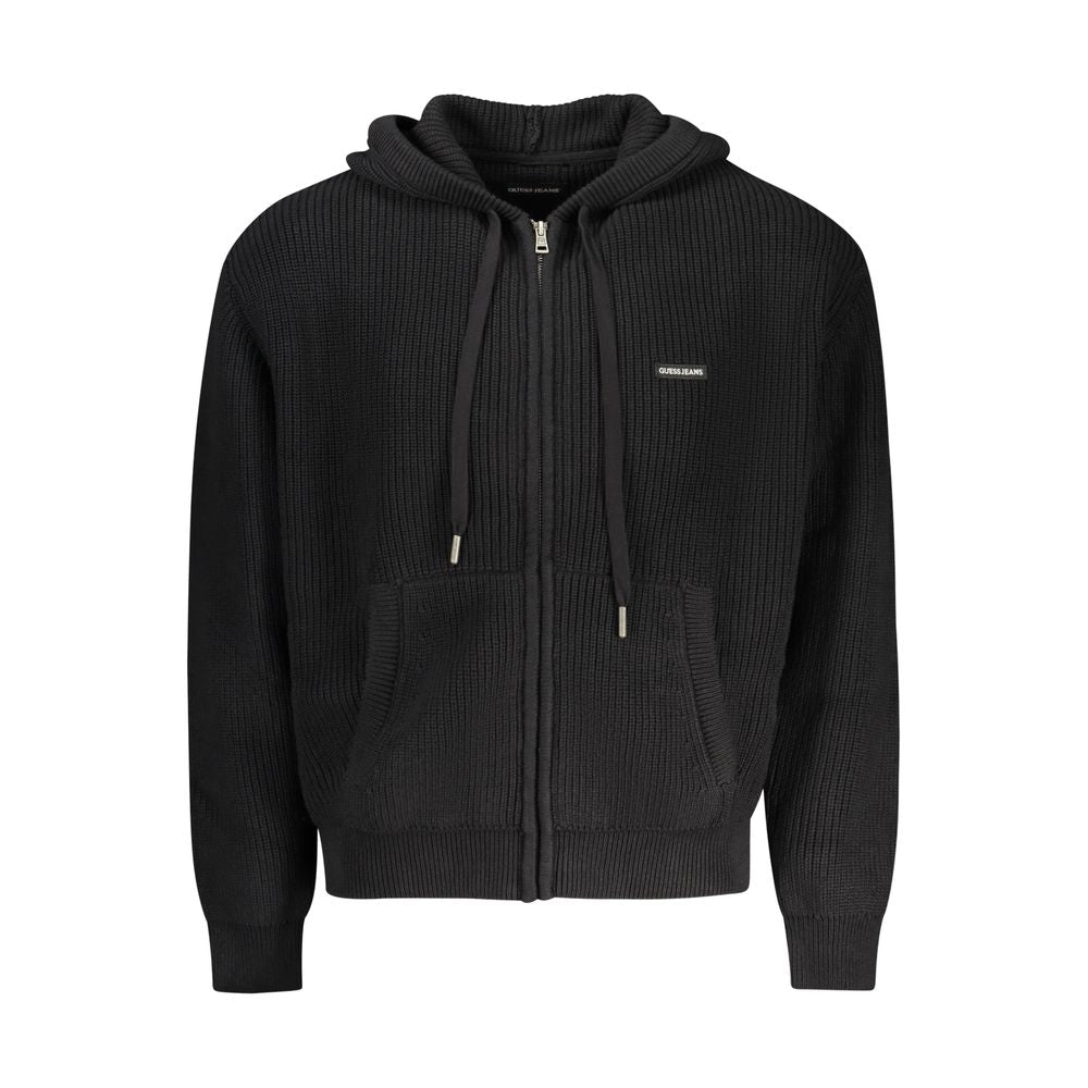 Guess Jeans Black Organic Cotton Men's Cardigan