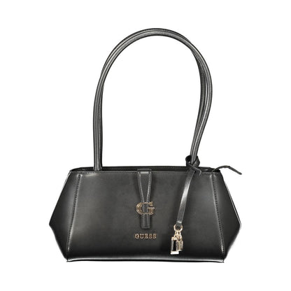 Guess Jeans Nero Poliuretano Donna Shoulder Bag