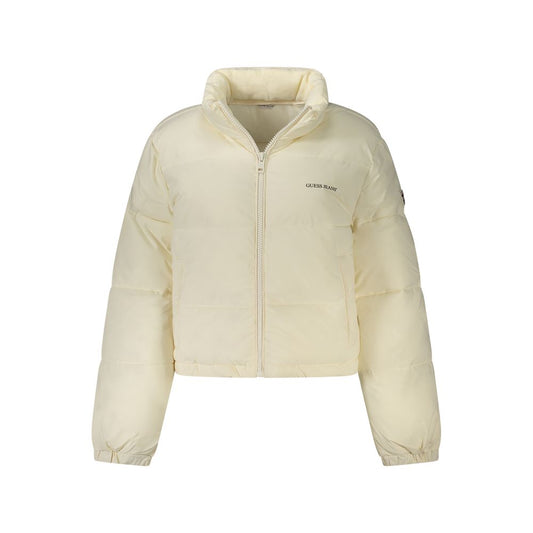 Guess Jeans White Polyester Jackets & Coat