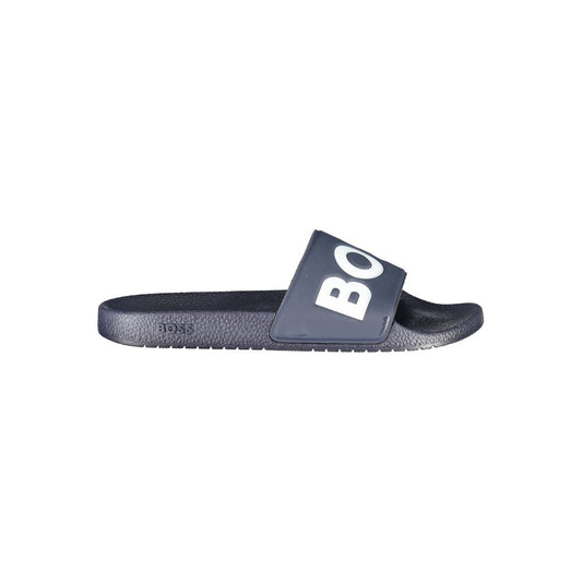 Hugo Boss Blue Polyurethane Men Slipper