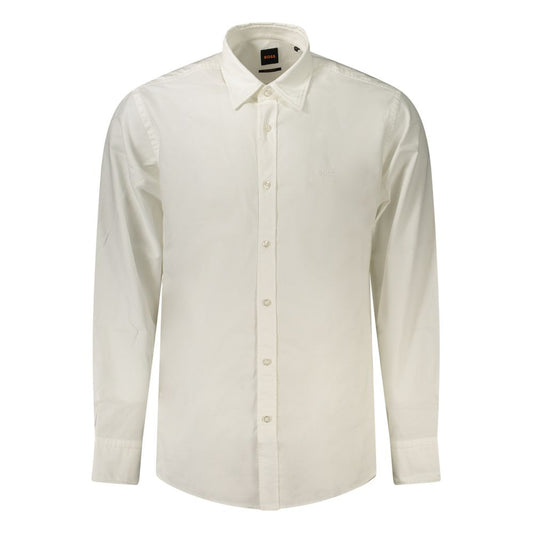 Hugo Boss White Cotton Men's Shirt