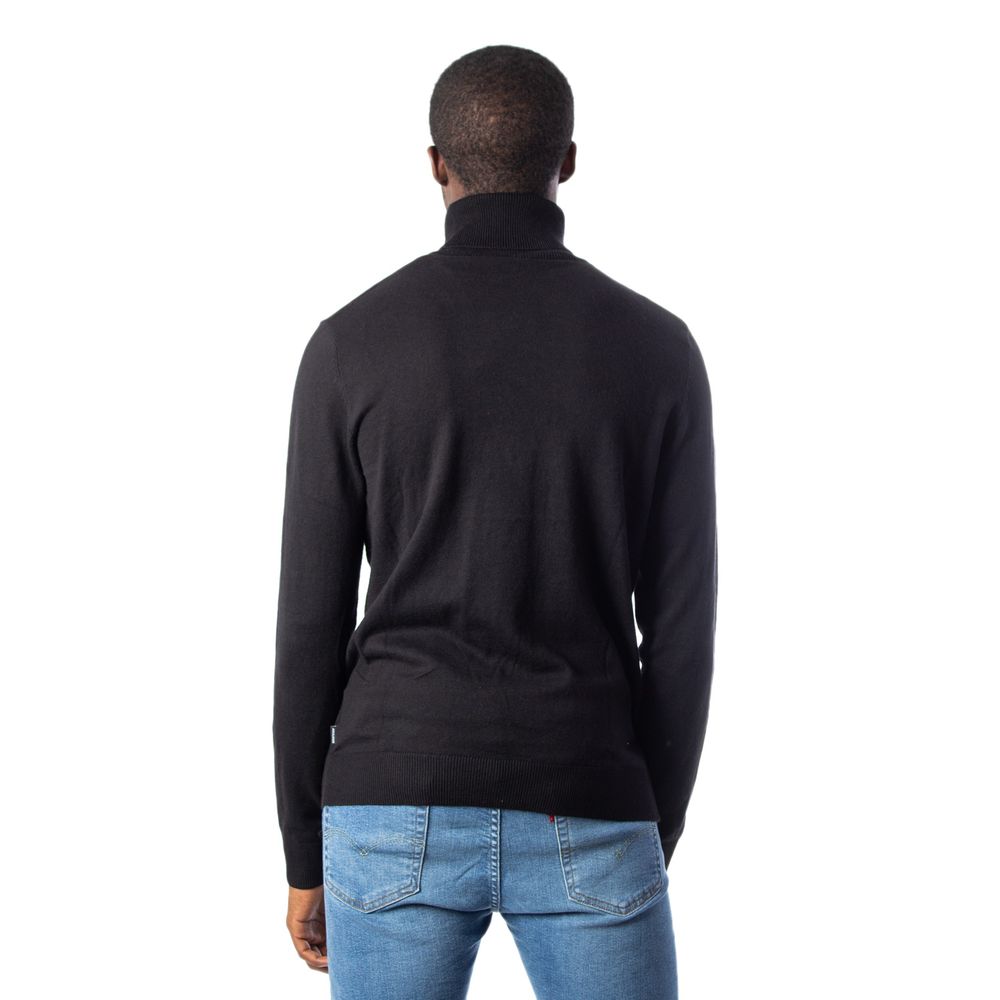 Jack Jones Black Cotton Turtleneck
