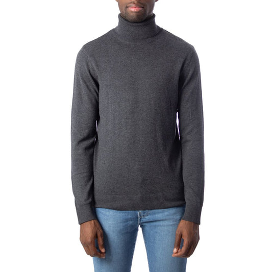 Jack Jones Gray Cotton Turtleneck